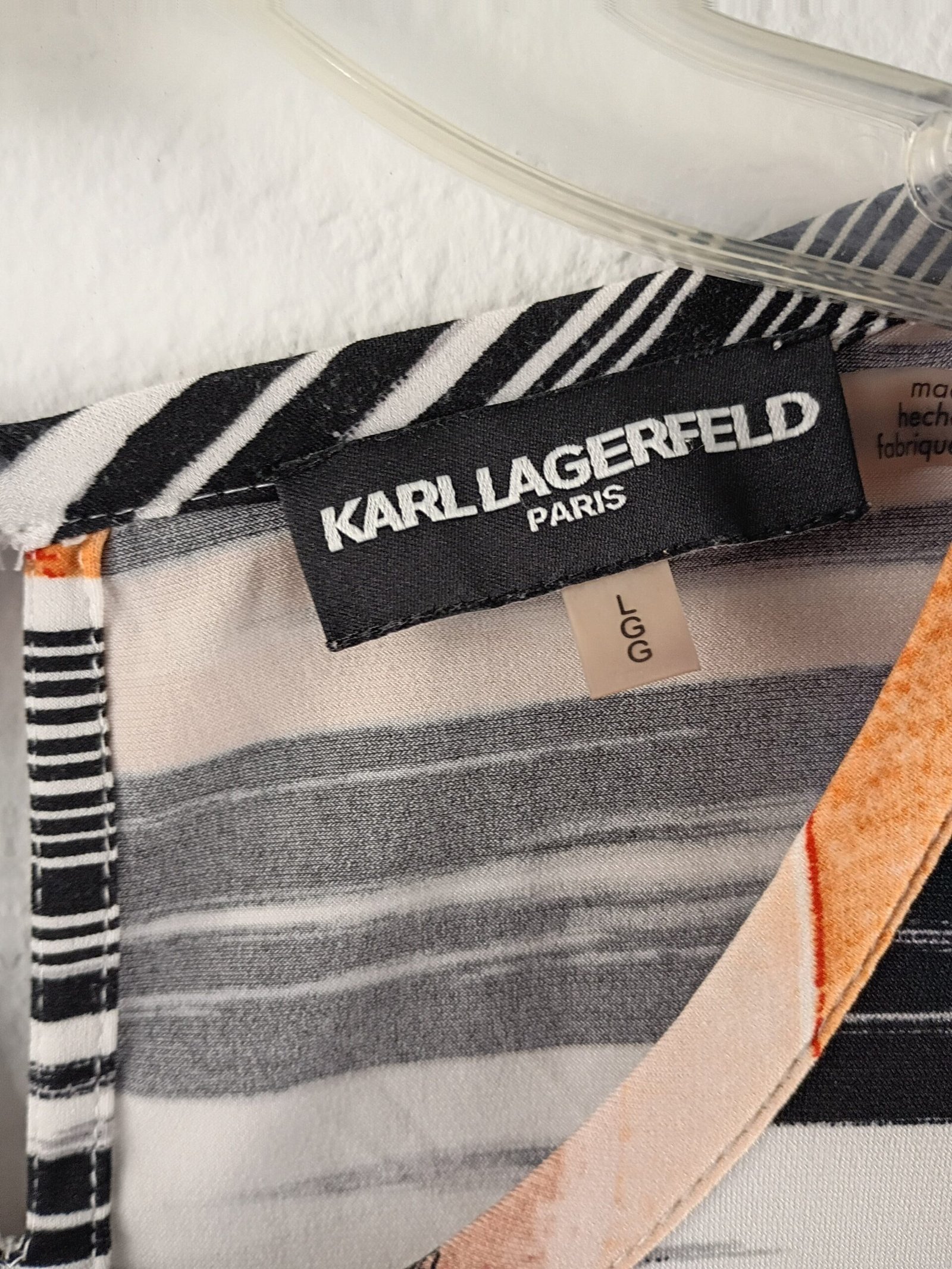 Karl Lagerfeld Women’s Sleeveless Striped Lace-Trim Top Women Size Large - Image 11