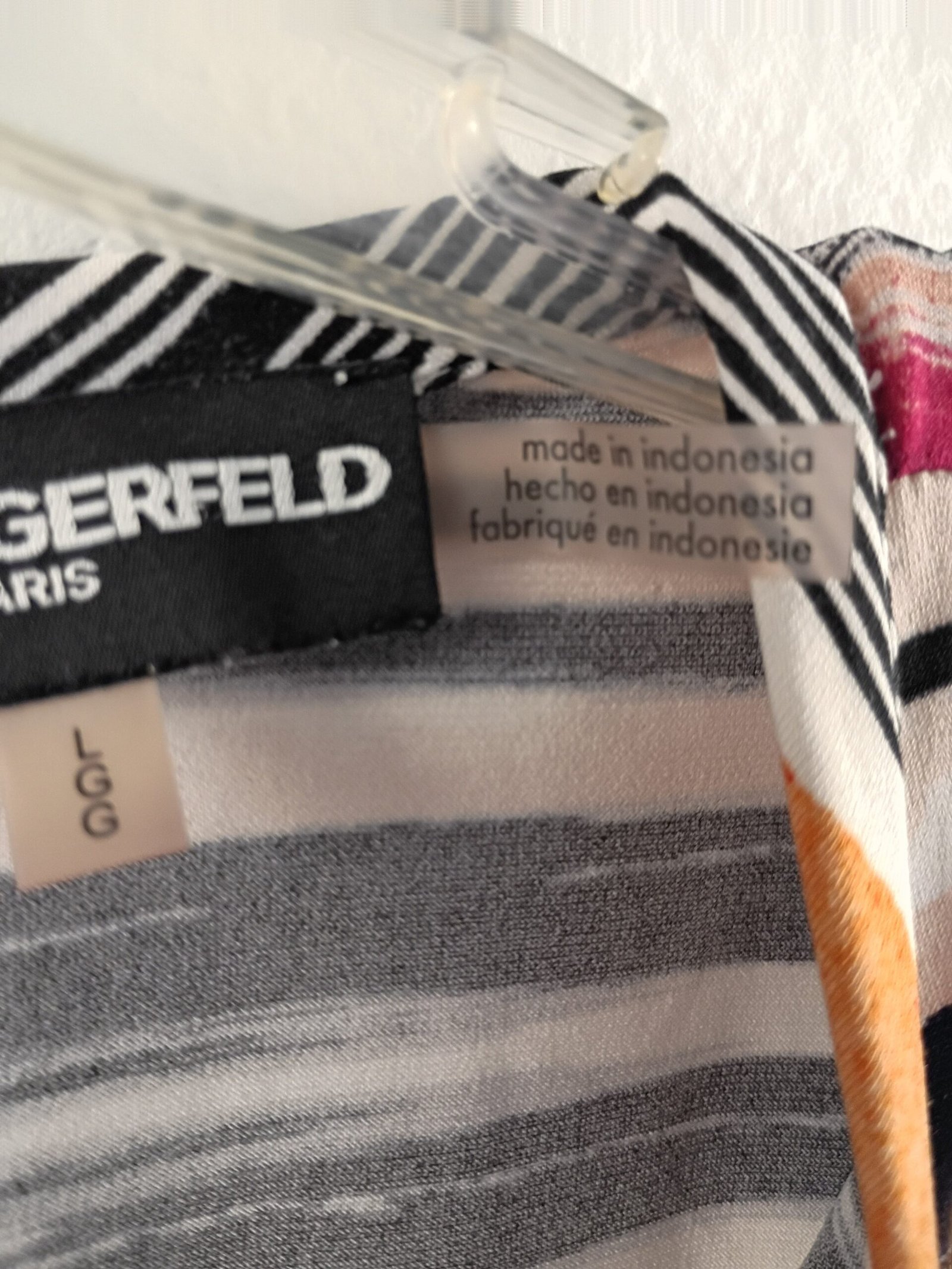 Karl Lagerfeld Women’s Sleeveless Striped Lace-Trim Top Women Size Large - Image 6