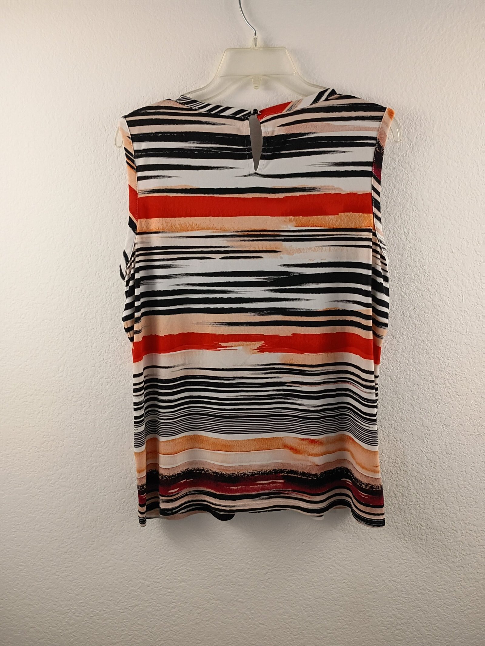 Karl Lagerfeld Women’s Sleeveless Striped Lace-Trim Top Women Size Large - Image 3