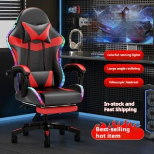 TitanX Reclining Massage Gaming Chair with Footrest & Lumbar Support | Ergonomic E Sports Computer Chair