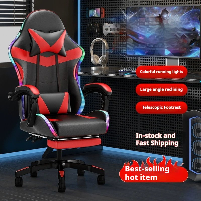 TitanX Reclining Massage Gaming Chair with Footrest & Lumbar Support | Ergonomic E Sports Computer Chair