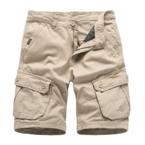 Men 100% Cotton Cargo Shorts
