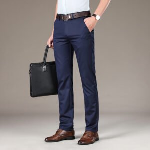 Kingsley Lightweight Tencel-Cotton Straight-Leg Trousers
