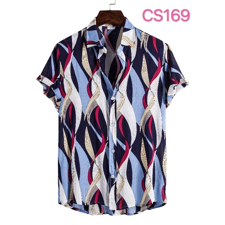 Style Silk-Like Cotton Short-sleeved Button Down Men Shirt - Image 7