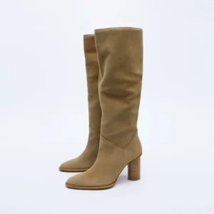 Luxe Genuine Leather Knee High Boots | Pointed Toe High Heel Women's Designer Boots