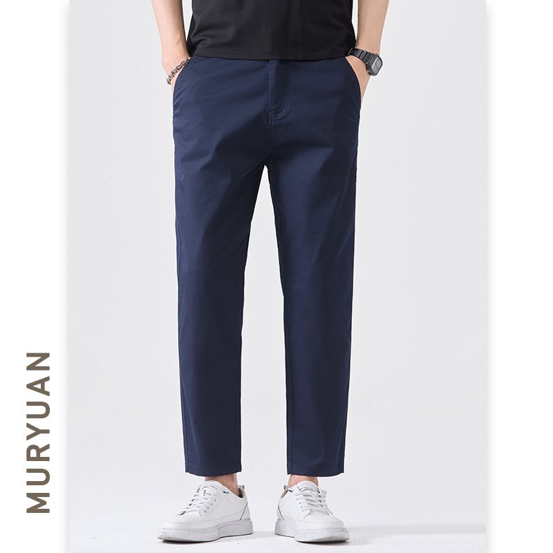 Straight Leg Cotton Mens Trousers Pants - Image 3