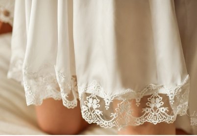 Satin Lace Nightdress and Robe - Image 7