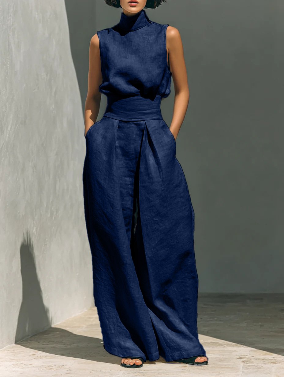 Boho Chic Cotton and Linen Sleeveless Women Jumpsuit - Image 8