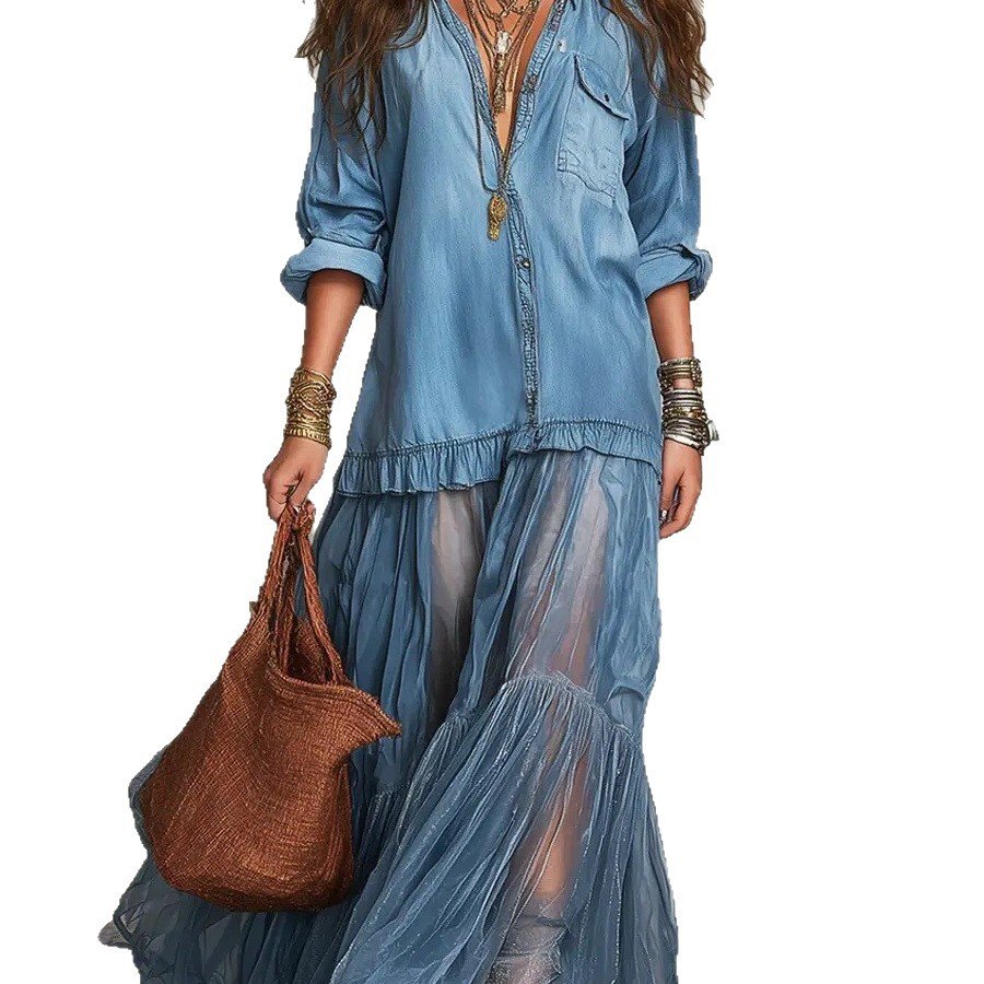 Sapphire Breeze Luxe Maxi Dress - Image 6
