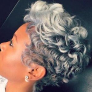 Short Grey Salt and Pepper Pixie Cut Wig
