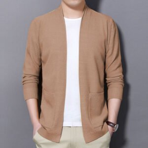 Men’s Slim Fit Mercerized Cotton Cardigan Sweater