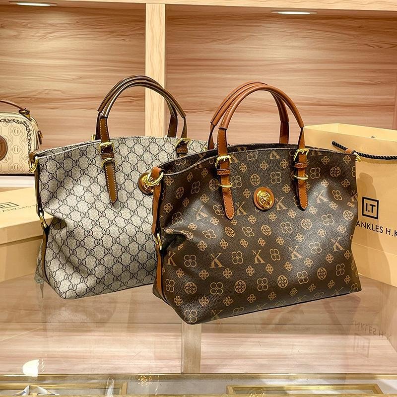 Kora Monogram Canvas Leather Shoulder Bag