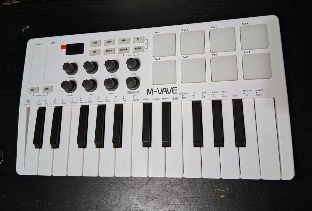 M-Vave 25-Key USB MIDI Keyboard Controller - White