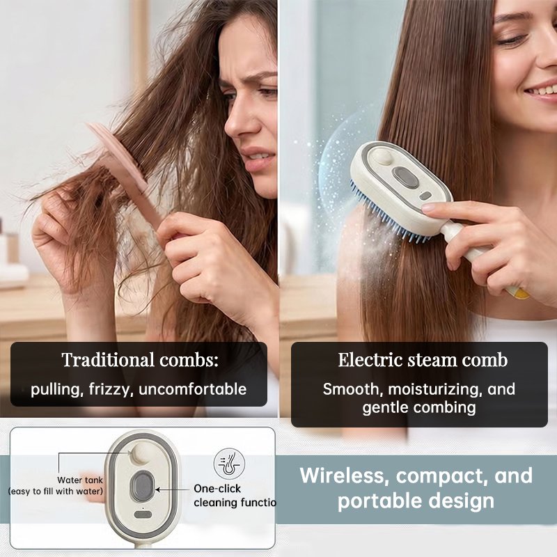 Electric Steam Hair Brush with Mis - Image 8