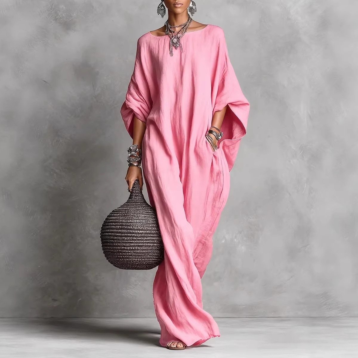 Bohemian Queen Long Sleeve Off-Shoulder Maxi Dress - Image 10
