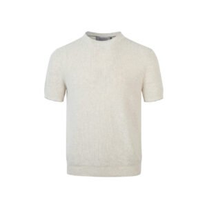 Men's Linen Tencel™ Short Sleeve Knitted Shirt | Luxury Breathable Casual Pullover Tee