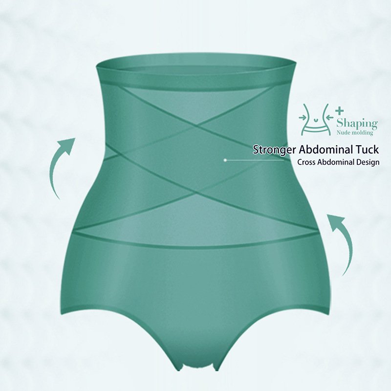 High-Waist Tummy Control Ice Silk Breathable Women's Shaping Panty - Image 6