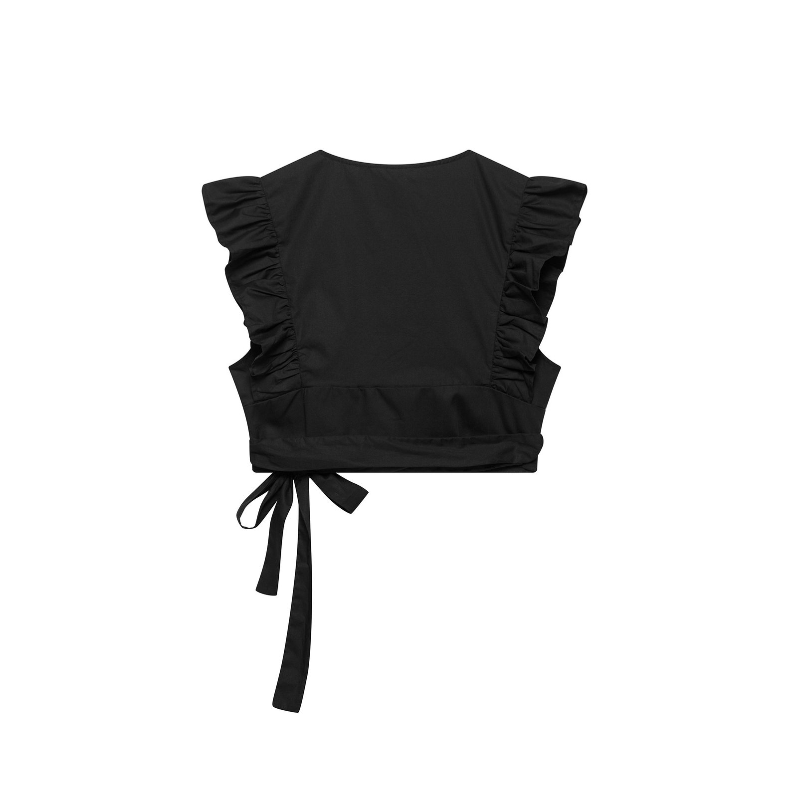 Two-Piece Cotton Sleeveless Cropped Top and Skirt Set - Image 3