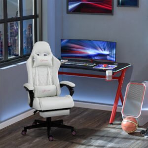 Master Royale Gaming Chair with Footrest, Lumbar Support & Reclining Backrest