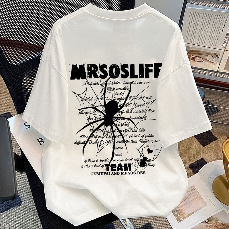 MrSOSLife Black Widow Signature Cotton Graphic T Shirt for Men - Image 5