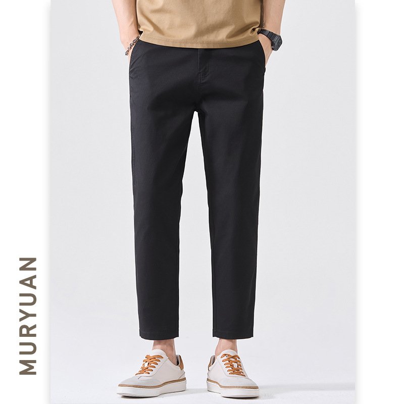 Straight Leg Cotton Mens Trousers Pants - Image 4