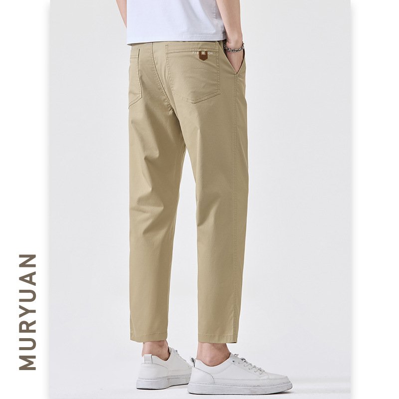 Straight Leg Cotton Mens Trousers Pants - Image 2