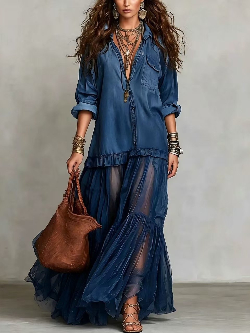 Sapphire Breeze Luxe Maxi Dress - Image 8