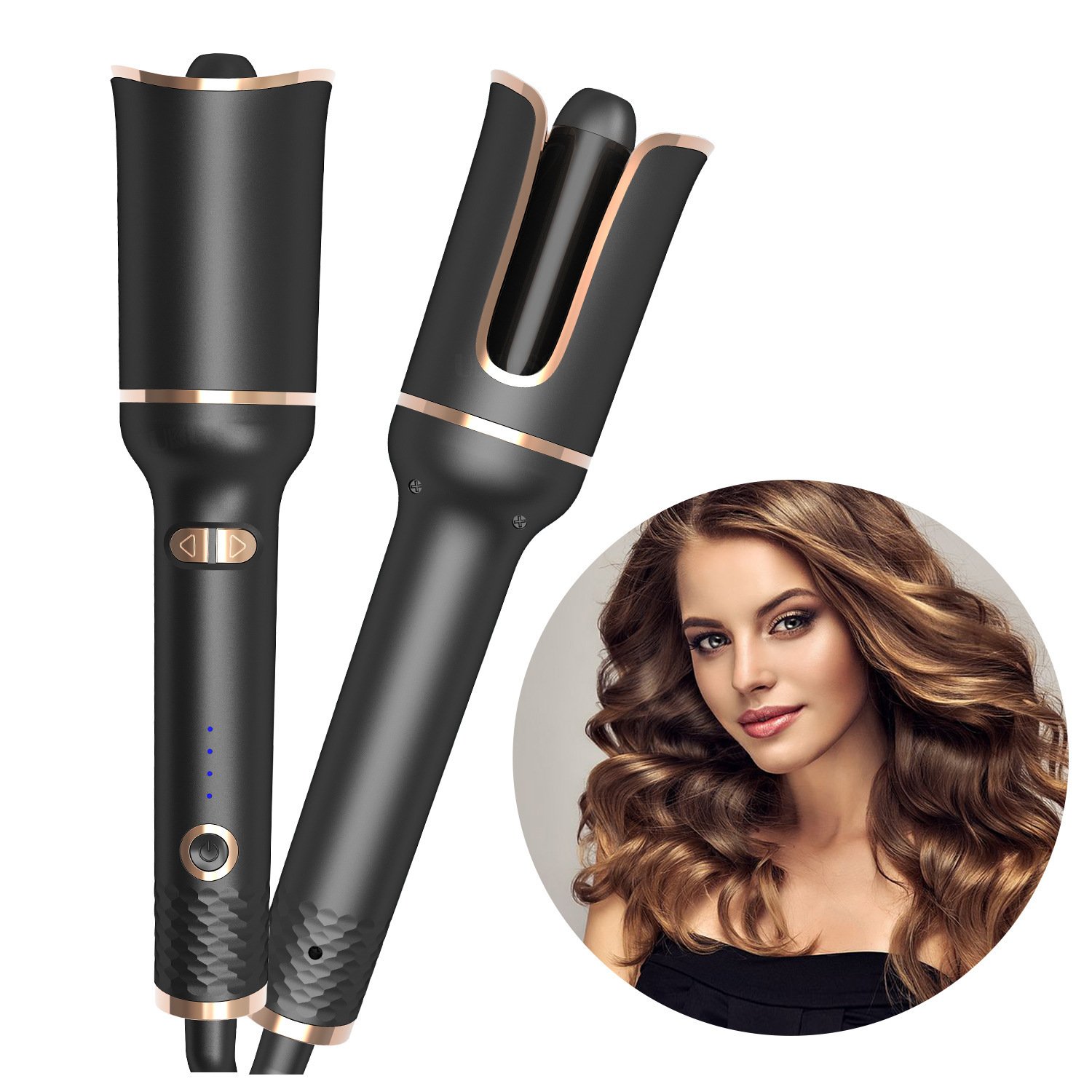 Mane Luxe Automatic Spiral Barrel Curling Iron