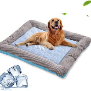 Cooling Pet Lounge Mat | Breathable Ice Silk Summer Bed for Dogs & Cats