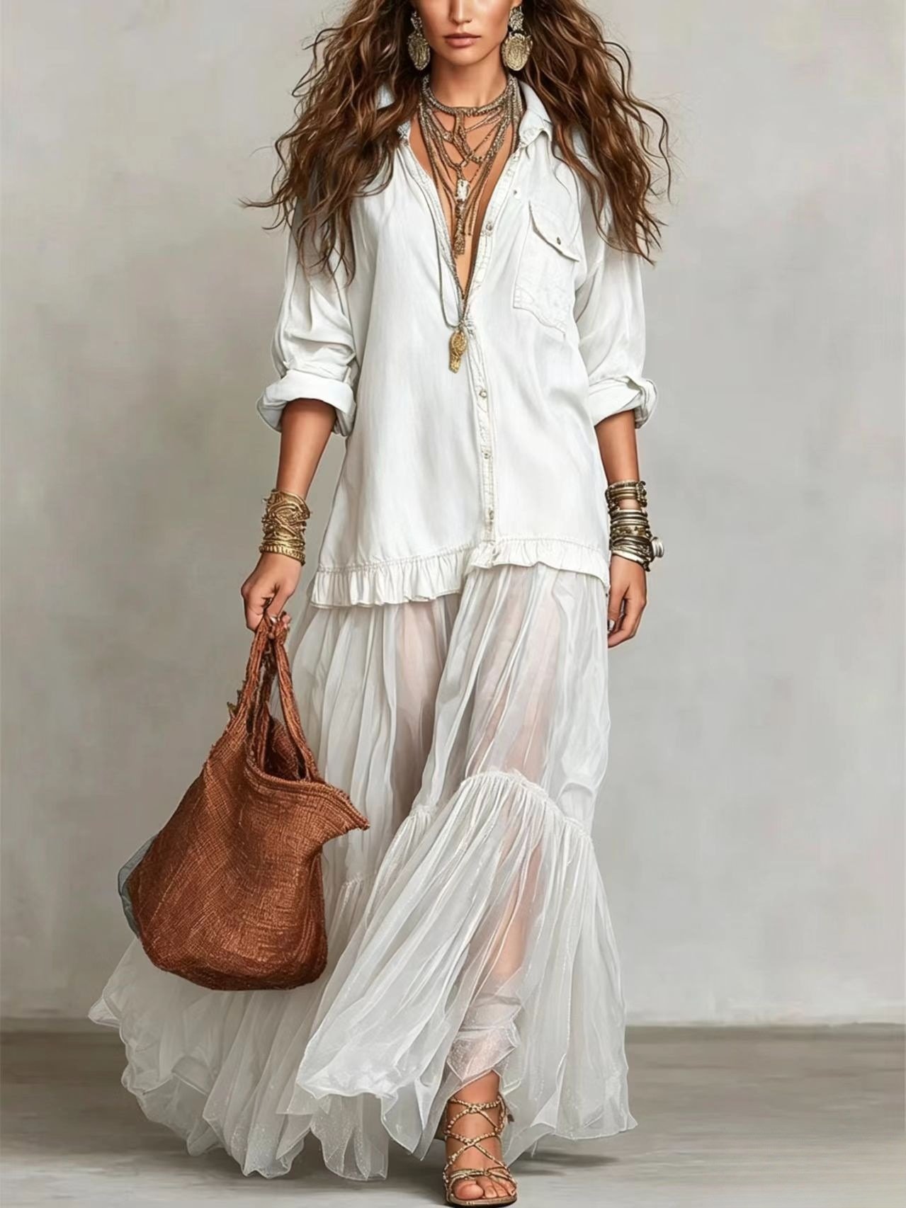 Sapphire Breeze Luxe Maxi Dress