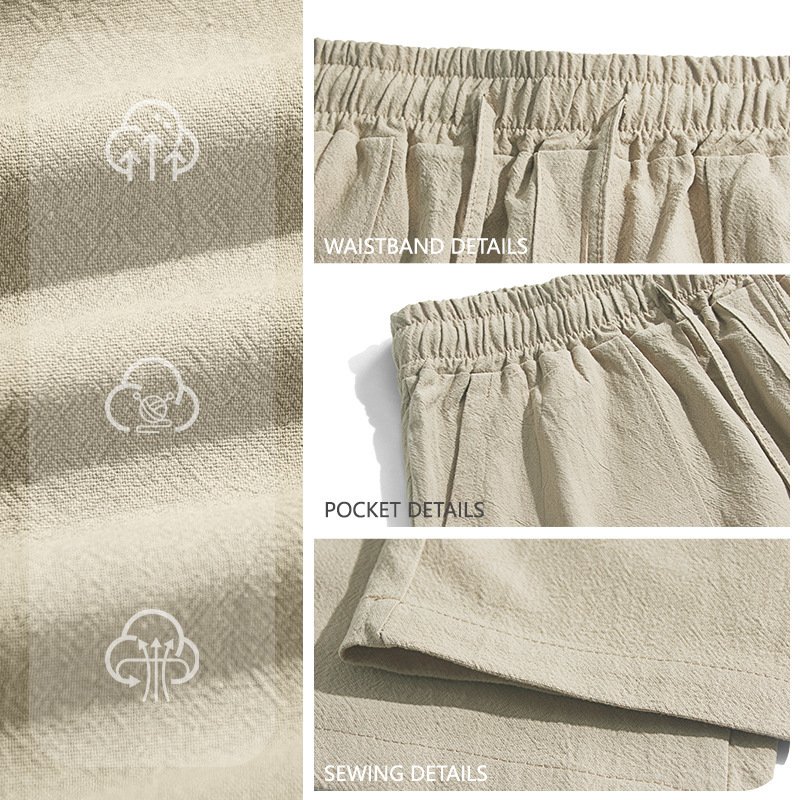 Men's Simple Cotton-Linen Loose-Flowing Wide-Leg Casual Instagram-Style Trousers - Image 6