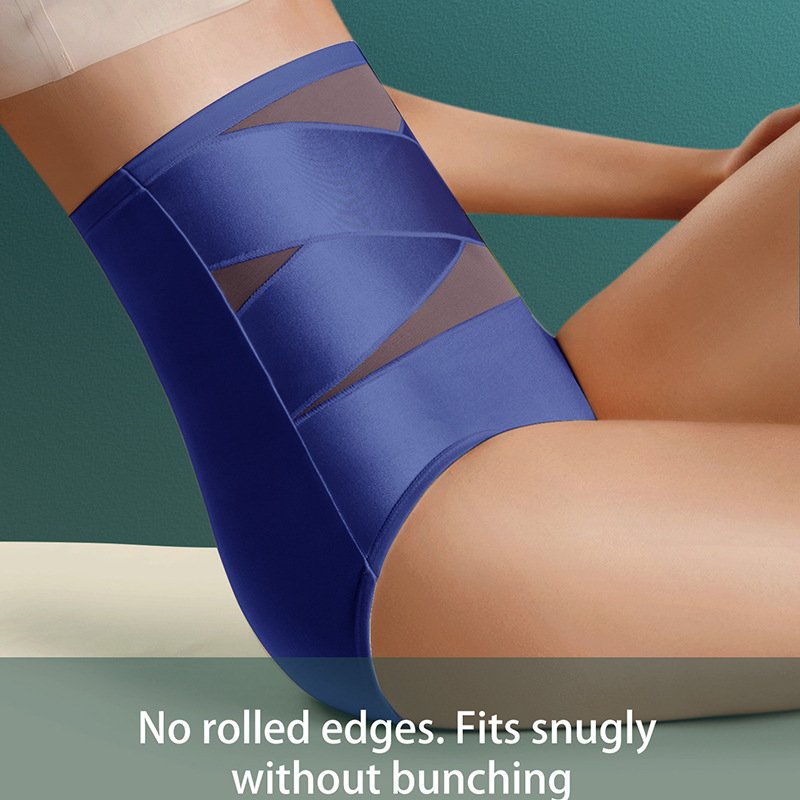 High-Waist Tummy Control Ice Silk Breathable Women's Shaping Panty - Image 3