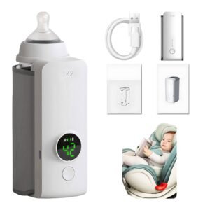 Portable Wireless Baby Bottle Warmer | USB Rechargeable Travel Milk Heating Sleeve with Temperature Control