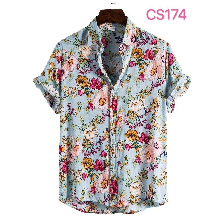 Style Silk-Like Cotton Short-sleeved Button Down Men Shirt - Image 5