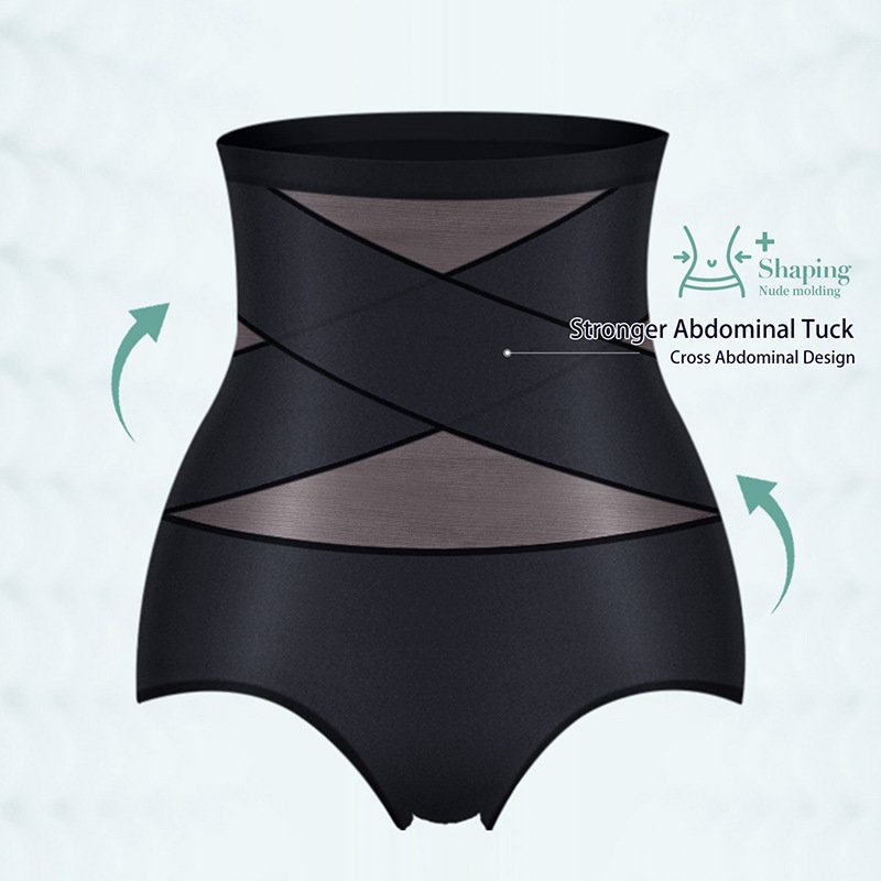 High-Waist Tummy Control Ice Silk Breathable Women's Shaping Panty - Image 8