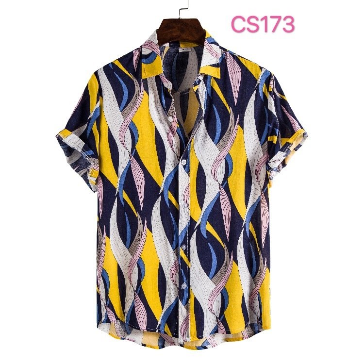 Style Silk-Like Cotton Short-sleeved Button Down Men Shirt - Image 9
