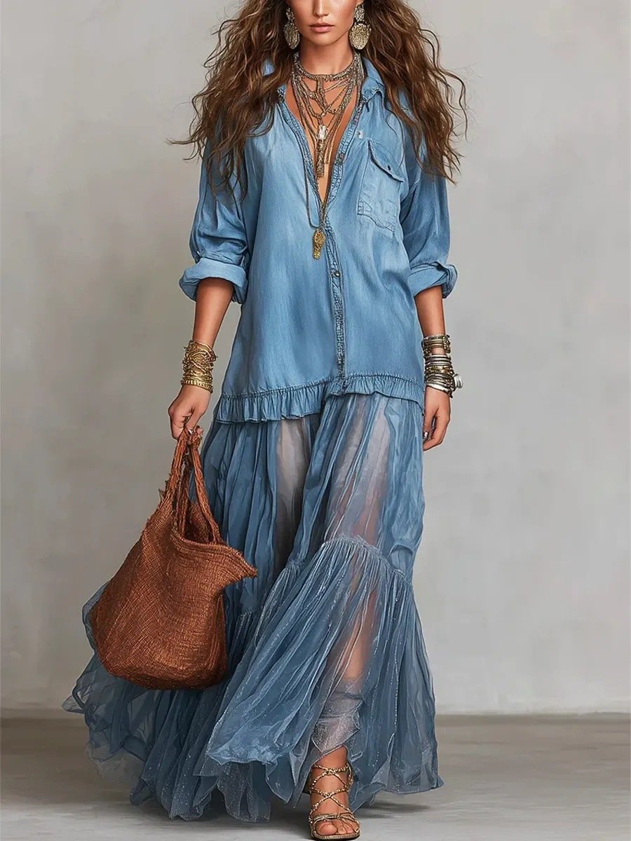 Sapphire Breeze Luxe Maxi Dress - Image 7