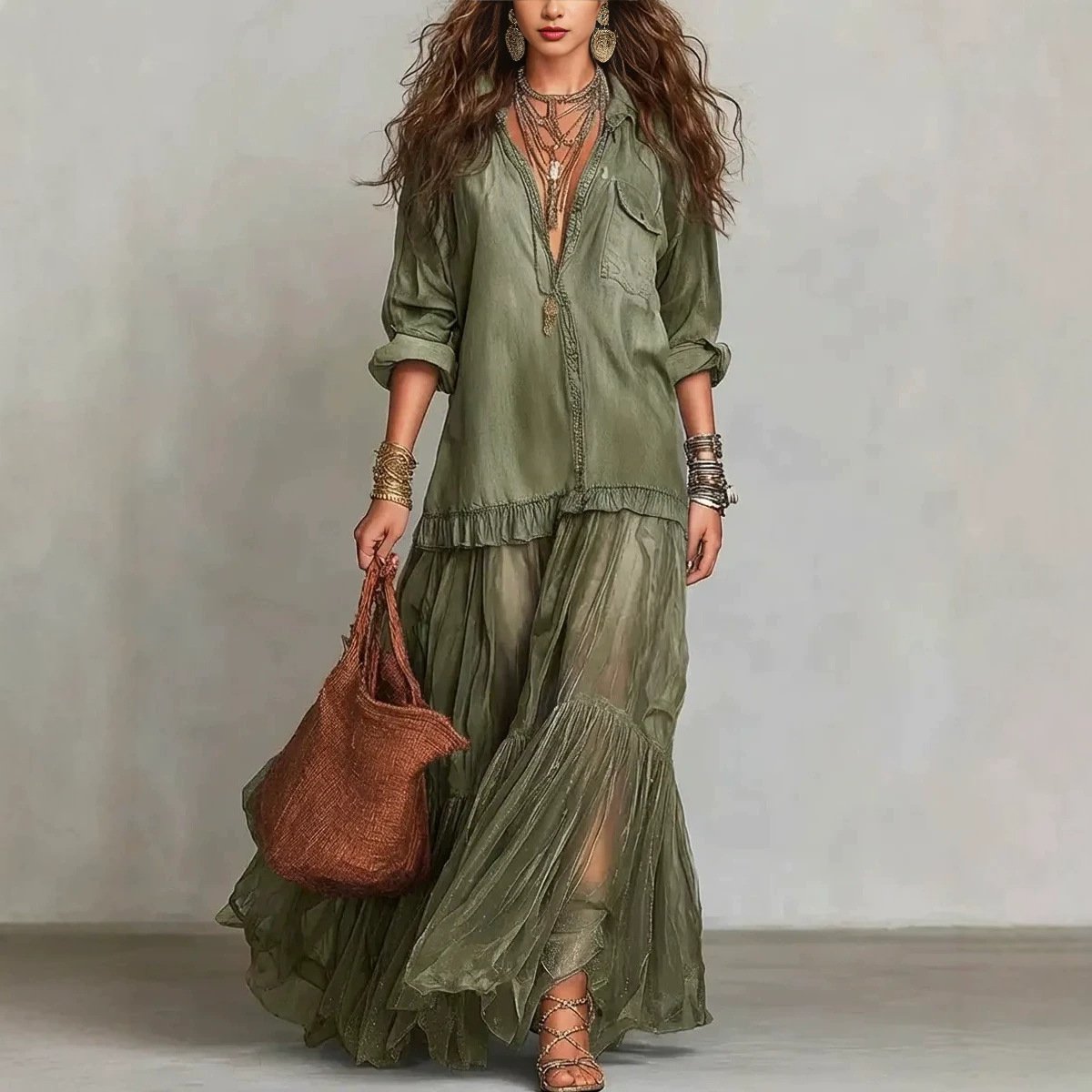 Sapphire Breeze Luxe Maxi Dress - Image 5