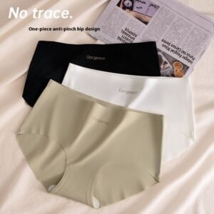 Ice Silk Antibacterial Crotch Seamless Women Underwear