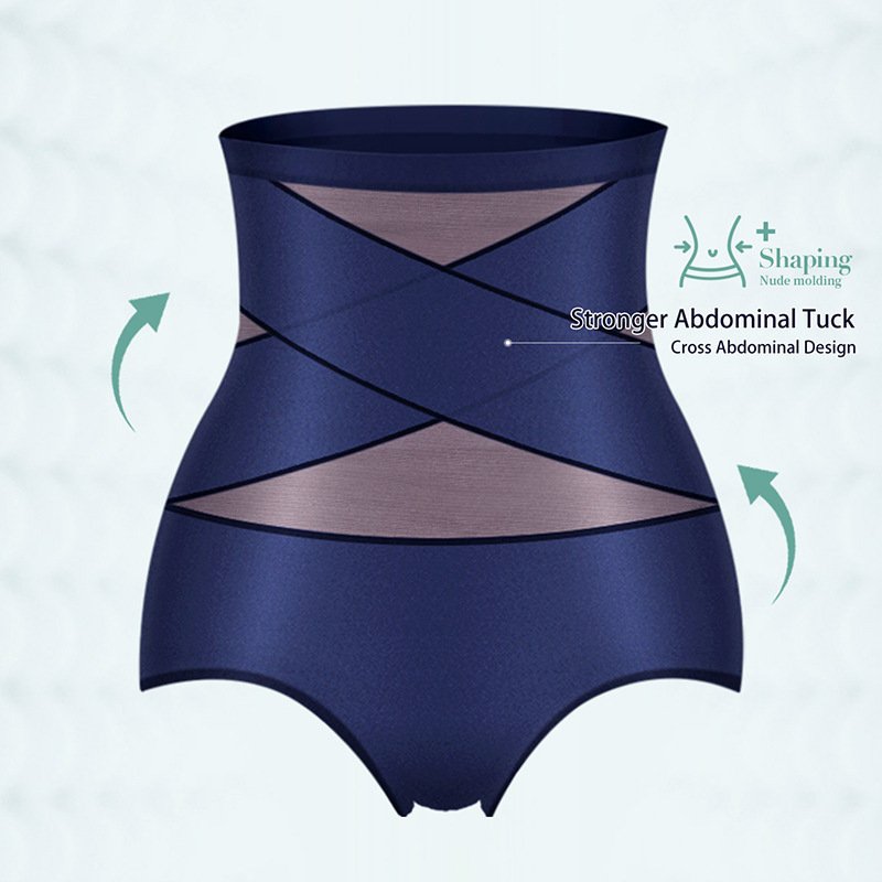 High-Waist Tummy Control Ice Silk Breathable Women's Shaping Panty - Image 4