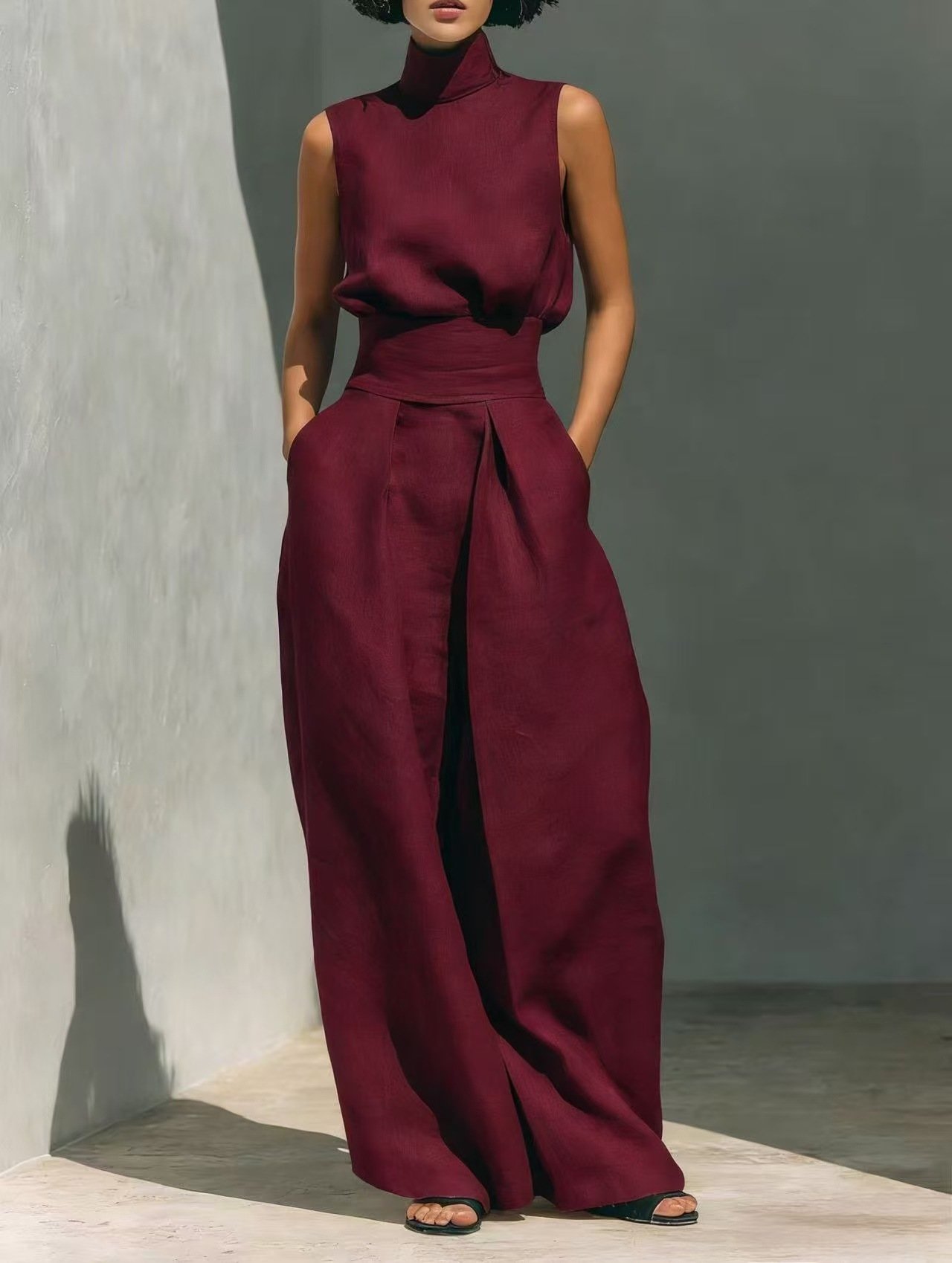 Boho Chic Cotton and Linen Sleeveless Women Jumpsuit - Image 15