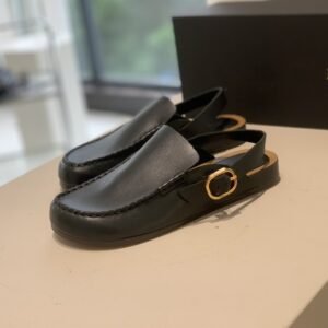 Genuine Leather Slingback Women Loafer Mules