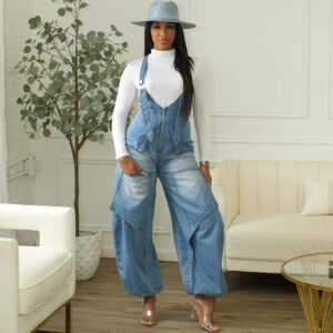 The Everyday Icon Wide-Leg Denim Jumpsuit