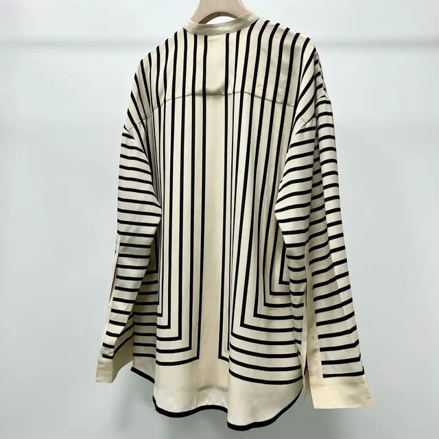 Round Neck Long Bell Sleeves Covered Buttons Silk Women Blouses - Image 7