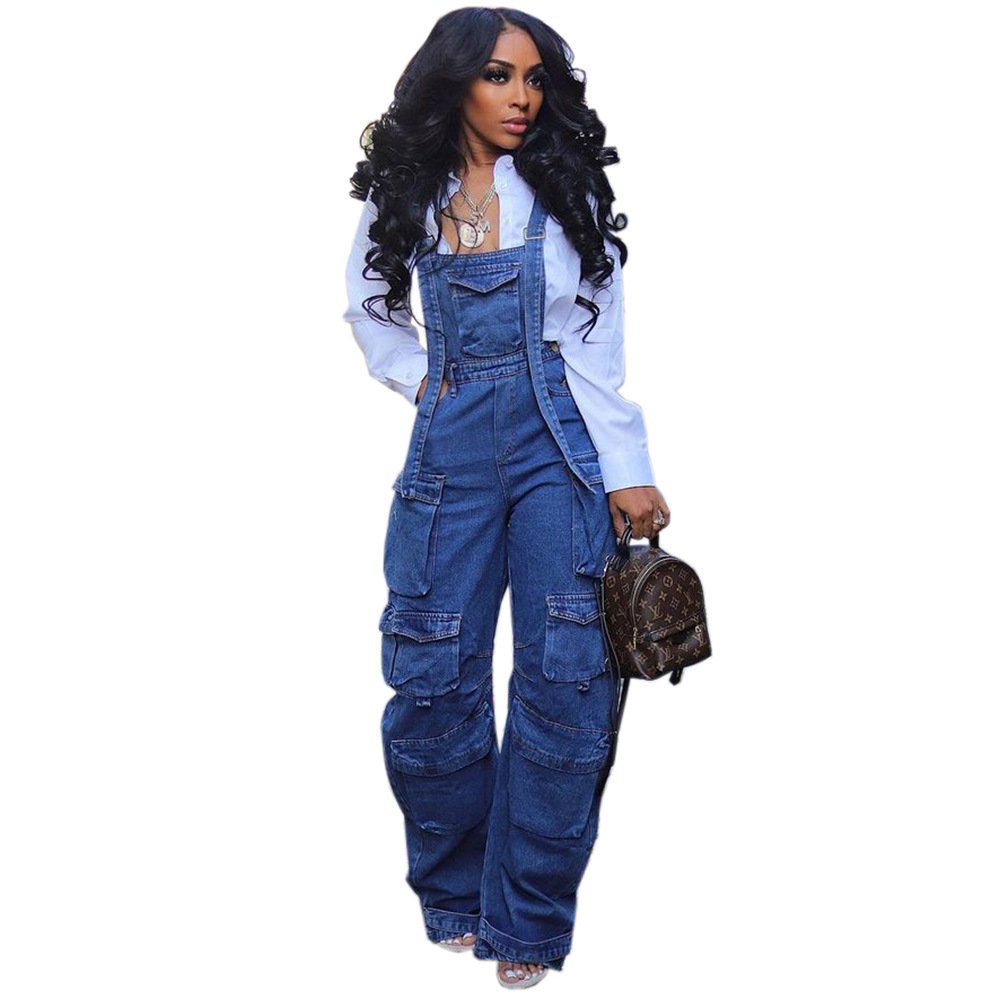 The Signature 90s Denim Collection Multi-Pocket Overall Pants - Image 5