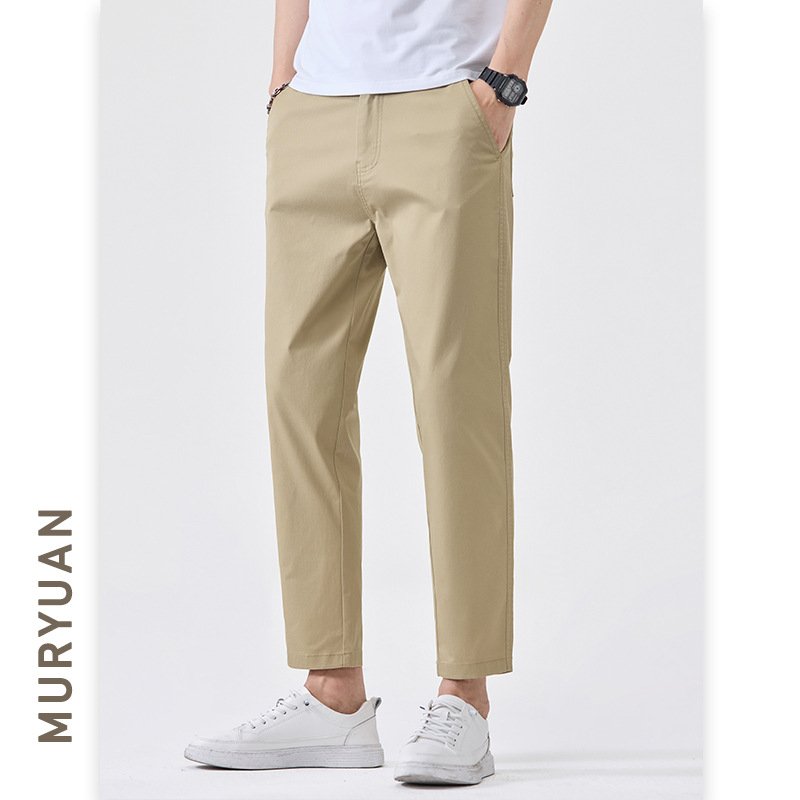 Straight Leg Cotton Mens Trousers Pants - Image 8