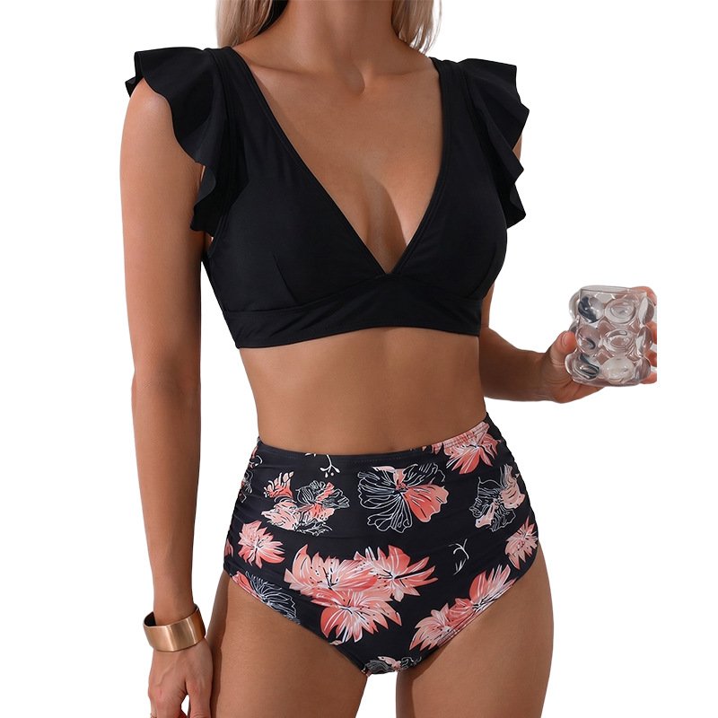 The Monaco Muse 2 Piece High Waisted Ruffled Bikini - Image 6