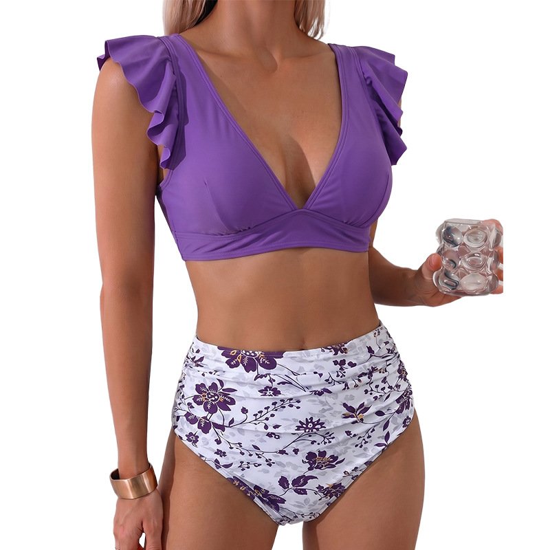 The Monaco Muse 2 Piece High Waisted Ruffled Bikini - Image 7