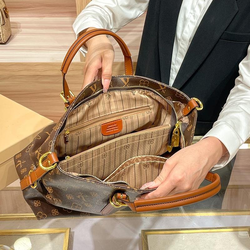 Kora Monogram Canvas Leather Shoulder Bag - Image 5