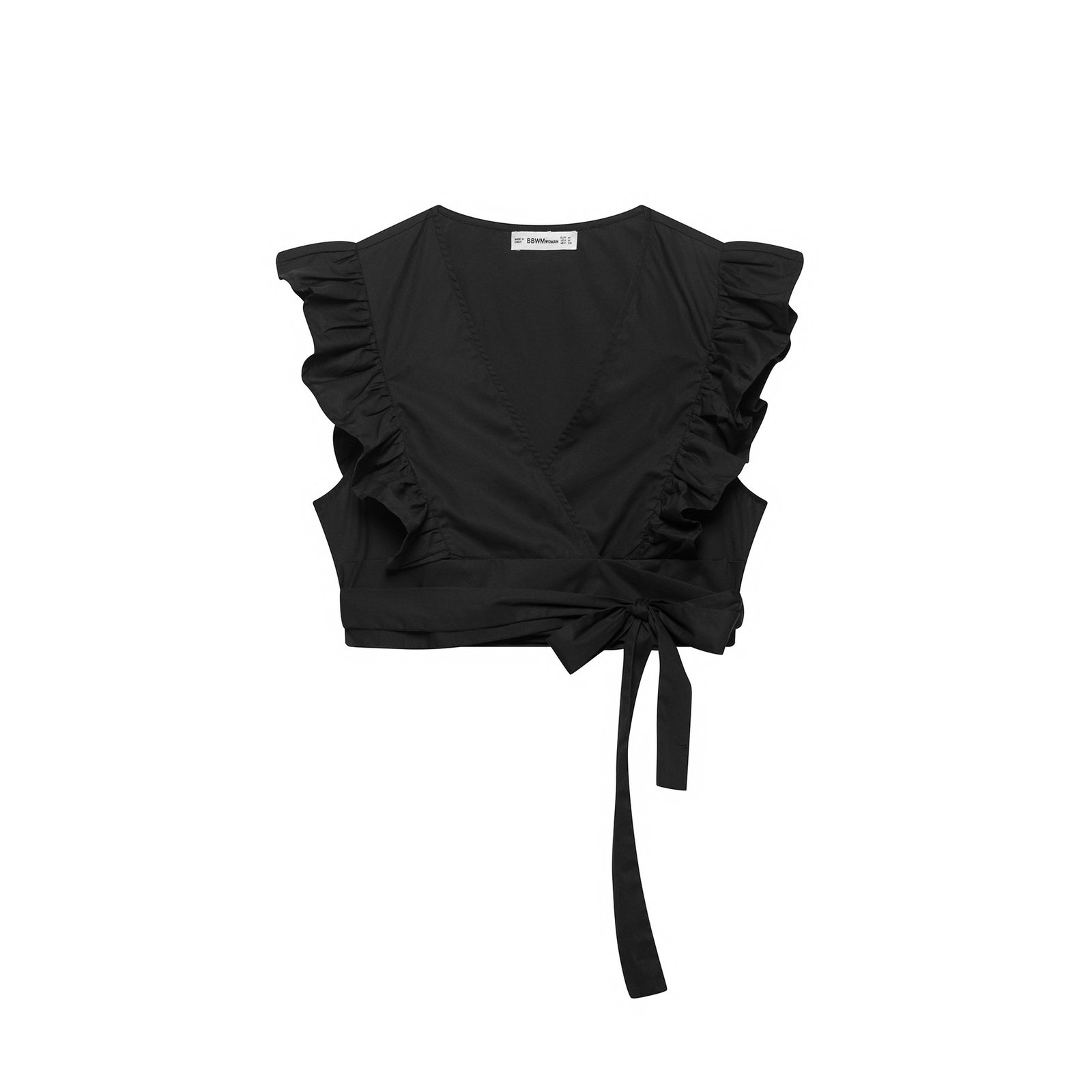 Two-Piece Cotton Sleeveless Cropped Top and Skirt Set - Image 2